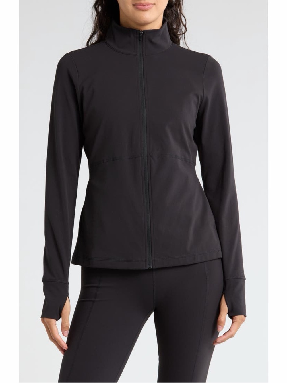 Zella Black Lightweight workout Full‑Zip Shirt Jacket